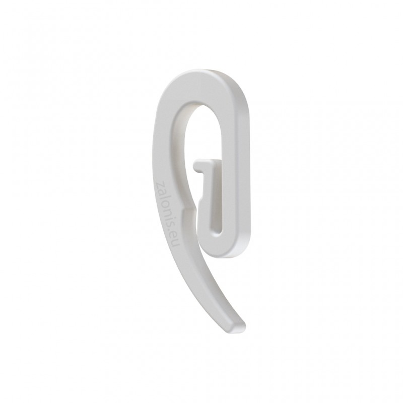 CURTAIN RAIL PLASTIC WHITE HOOK